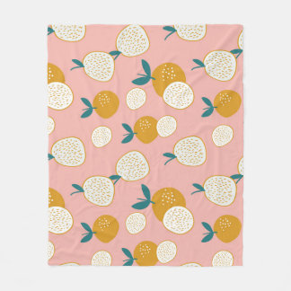 Colourful fruit, seamless background pattern. fleece blanket