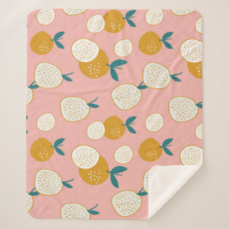 Colourful fruit, seamless background pattern. sherpa blanket