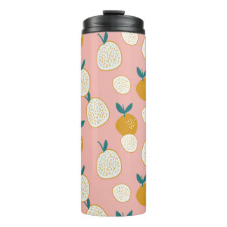 Colourful fruit, seamless background pattern. thermal tumbler