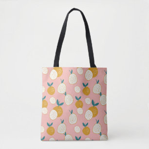 Colourful fruit, seamless background pattern. tote bag