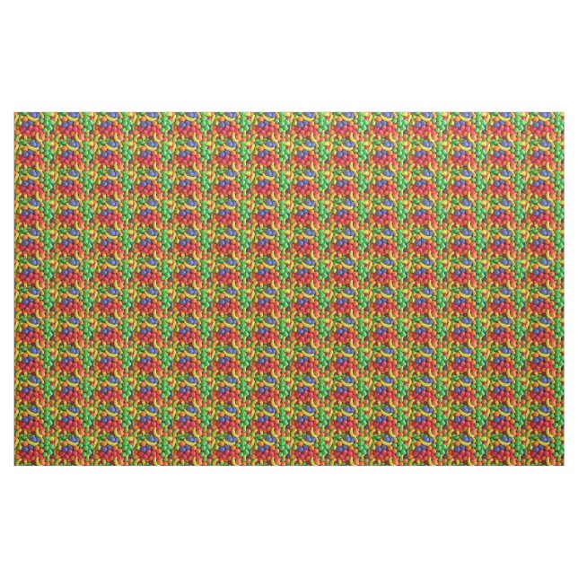 Colourful Fruit Shaped Candy Fabric (Yard)