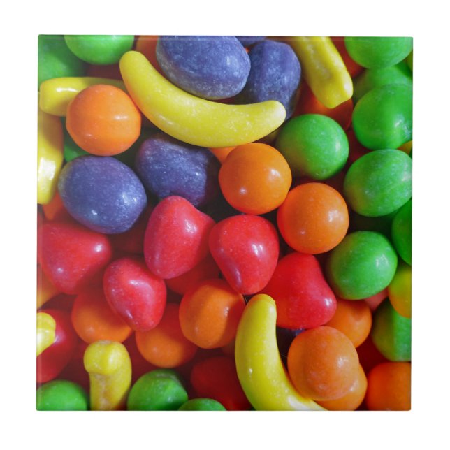 Colourful Fruit Shaped Candy Tile (Front)
