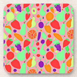 Colourful Fruitful Spectrum Pattern Coaster