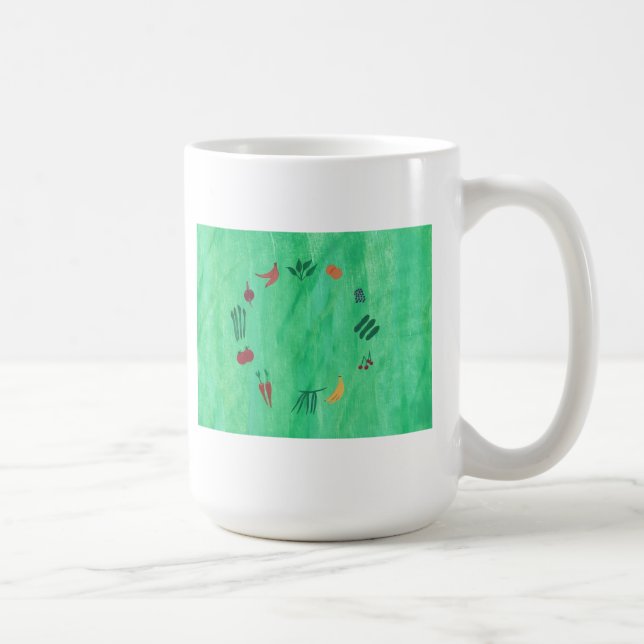 Colourful Fruits and Vegetables Mugs (Right)