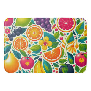 Colourful fruits  bath mat