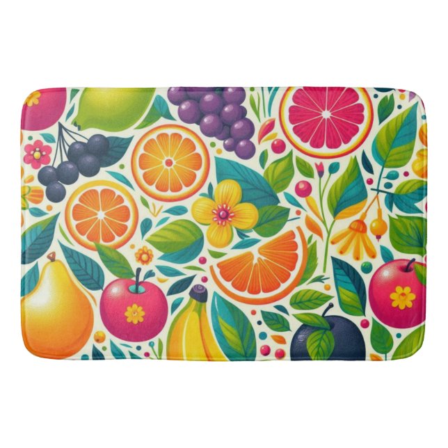 Colourful fruits  bath mat (Front)