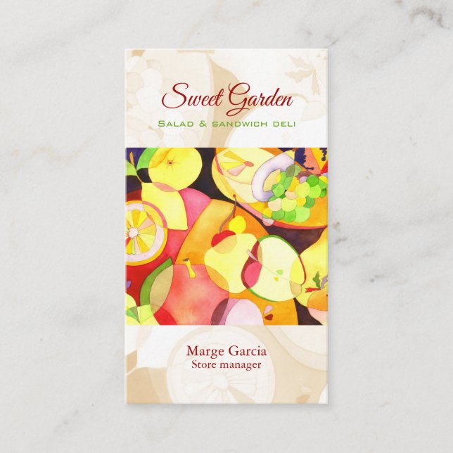 Colourful Fruits Catering Deli Business Card (Front)