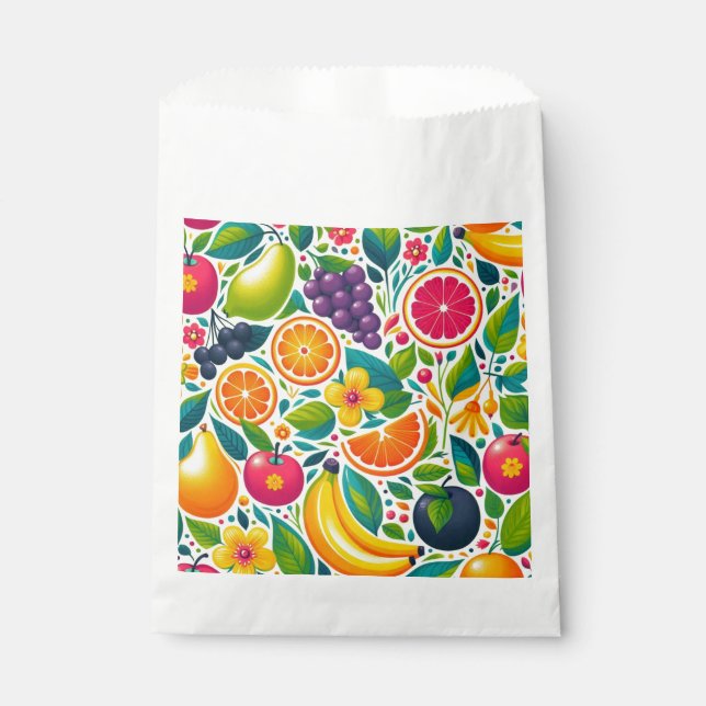 Colourful fruits  favour bag (Front)