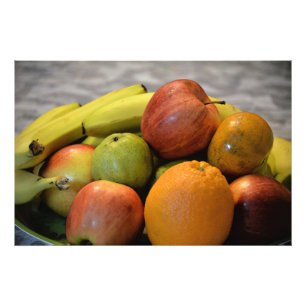 colourful fruits image print. apple, pear, orange. photo print