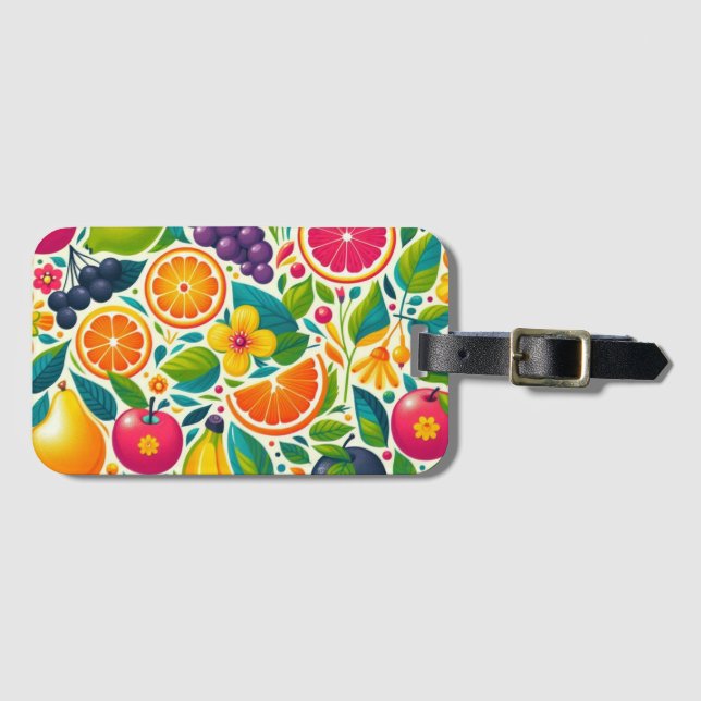 Colourful fruits  luggage tag (Front Horizontal)