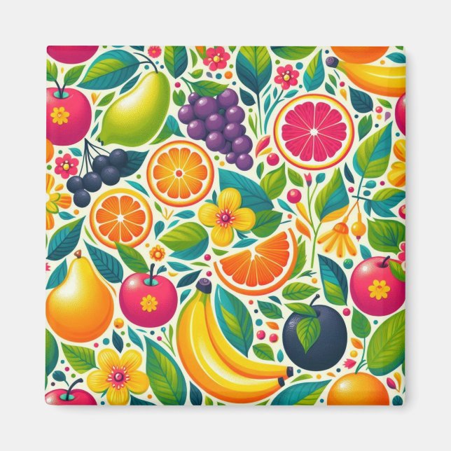Colourful fruits  magnet (Front)