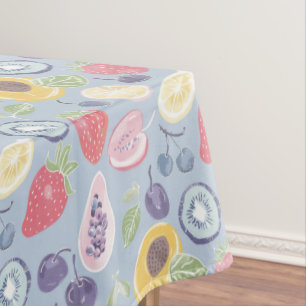 Colourful  Fruits  Monogram Spring Pattern Tablecloth