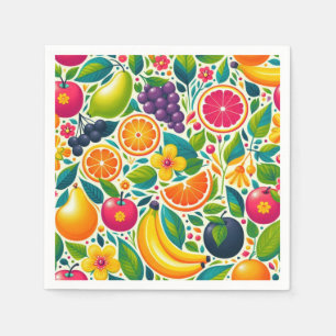 Colourful fruits  napkin