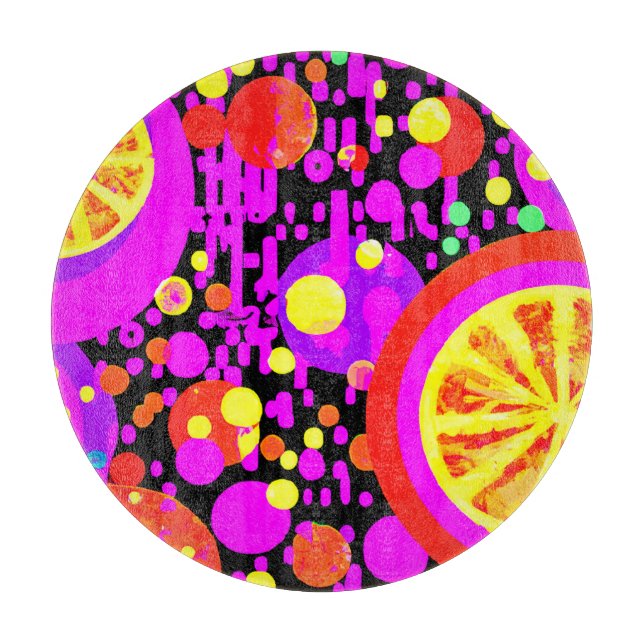 Colourful Fruits Pattern Cutting Board (Front)