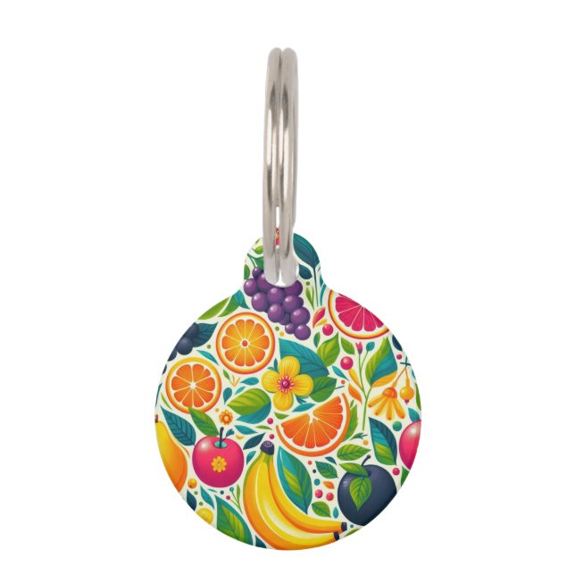 Colourful fruits  pet tag (Front)
