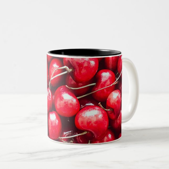 Colourful Fruits Two-Tone Coffee Mug (Front Right)
