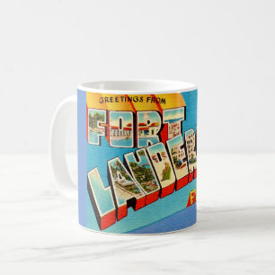 Colourful Ft Lauderdale FL Greeting Coffee Mug