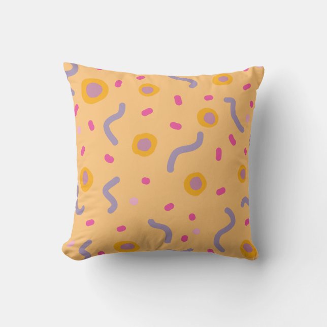 Colourful Fun Abstract Dots #pattern Throw Pillow (Front)