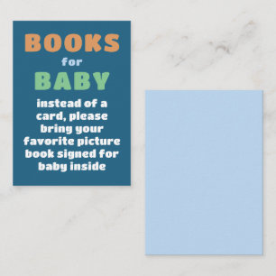 Colourful Fun Books for Baby Shower  Enclosure Card