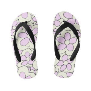 Colourful Fun Bright Flower Design Kid's Flip Flops