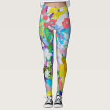 Colourful Fun by Lydia's Art Sangria  Leggings