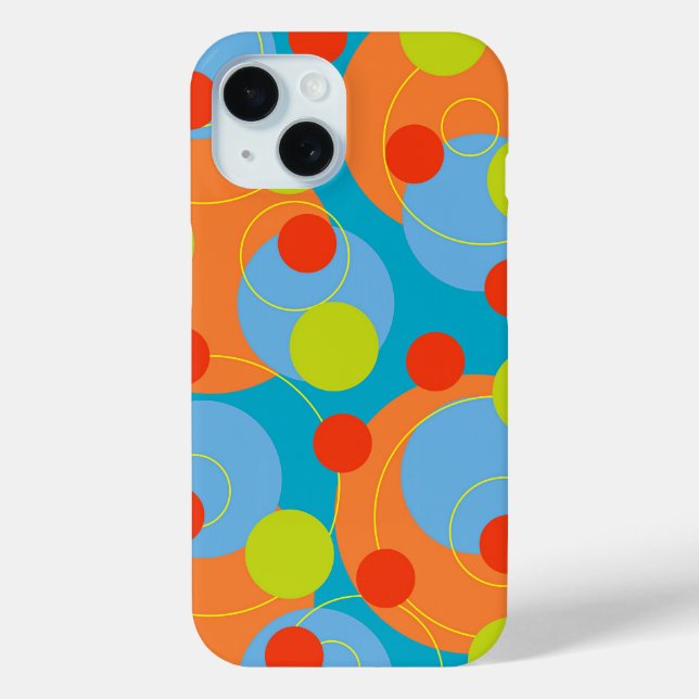 Colourful Fun Circles Cute Polka Dots Fruity Groov Case-Mate iPhone Case (Back)