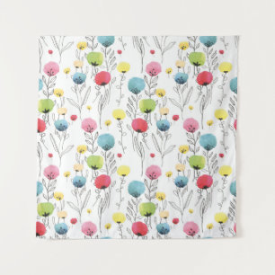 Colourful, fun, circular design elements tapestry