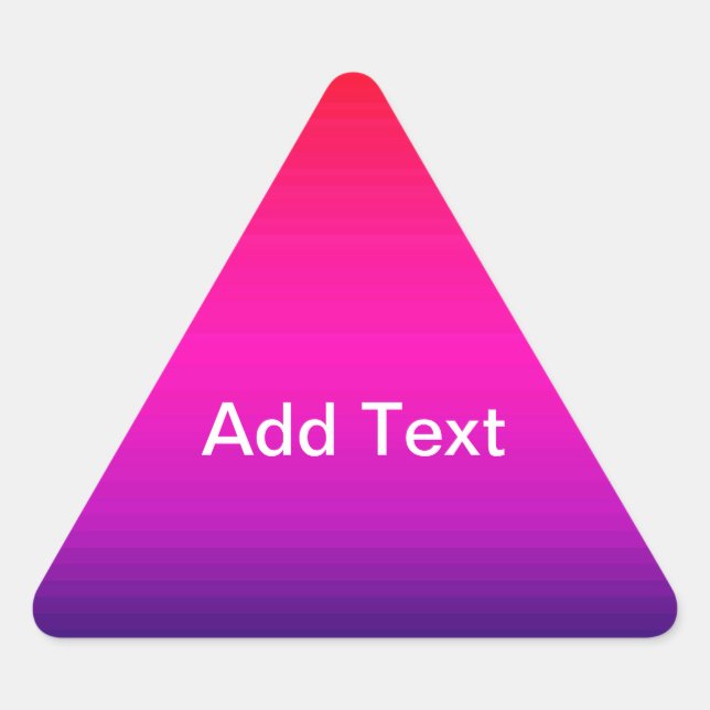 Colourful Fun Custom Name Photo Trendy Triangle Sticker (Front)