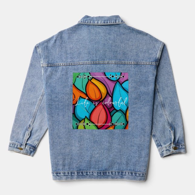 Colourful fun denim jacket (Verso)