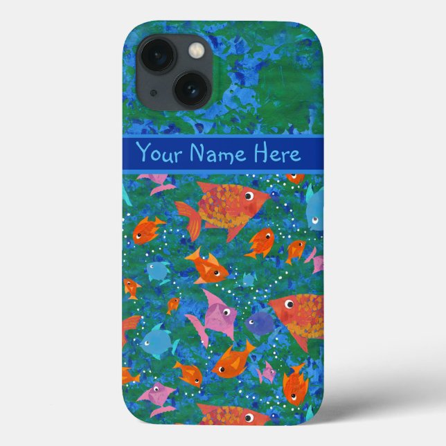 Colourful Fun Fish in the Sea Custom iPad Case (Back)