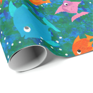 Colourful Fun Fish in the Sea Wrapping Paper