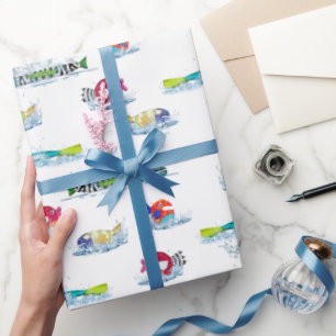 Colourful Fun Fish In Water Wrapping Paper