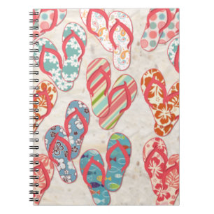 Colourful & fun flip flop summer fun! notebook