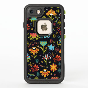 Colourful Fun Flowers and Birds Pattern