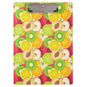 Colourful Fun Fruit Pattern Clipboard