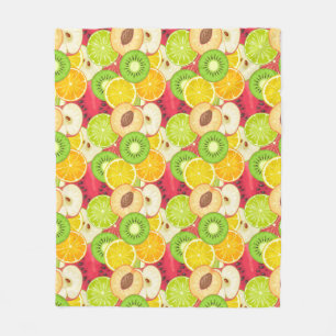 Colourful Fun Fruit Pattern Fleece Blanket