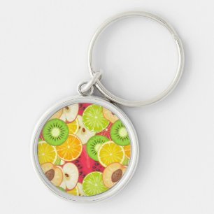 Colourful Fun Fruit Pattern Keychain