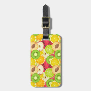 Colourful Fun Fruit Pattern Luggage Tag