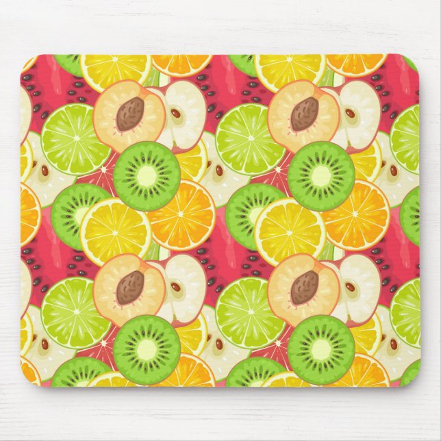 Colourful Fun Fruit Pattern Mouse Pad (Front)