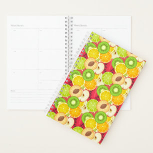 Colourful Fun Fruit Pattern Planner