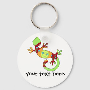 Colourful Fun Gecko Lizard Keychain