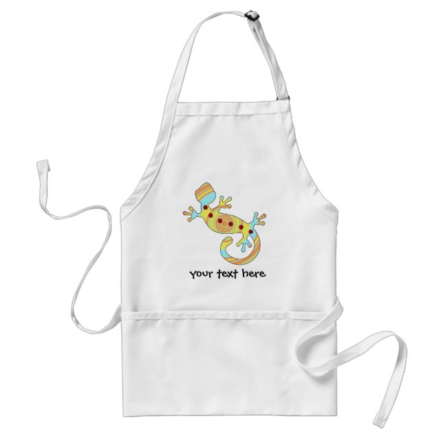 Colourful Fun Gecko Lizard Standard Apron (Front)