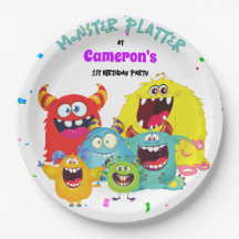 Colourful Fun Kawaii Monster Round