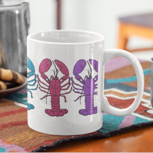 Colourful Fun Lobster Crustaceancore Coffee Mug