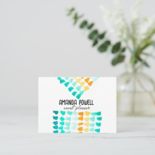 colourful fun modern clean patterned custom  business card