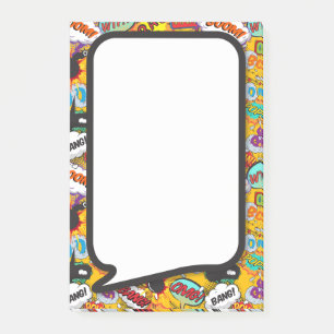 Colourful Fun Modern Comic Book Speech Bubble Post-it Notes