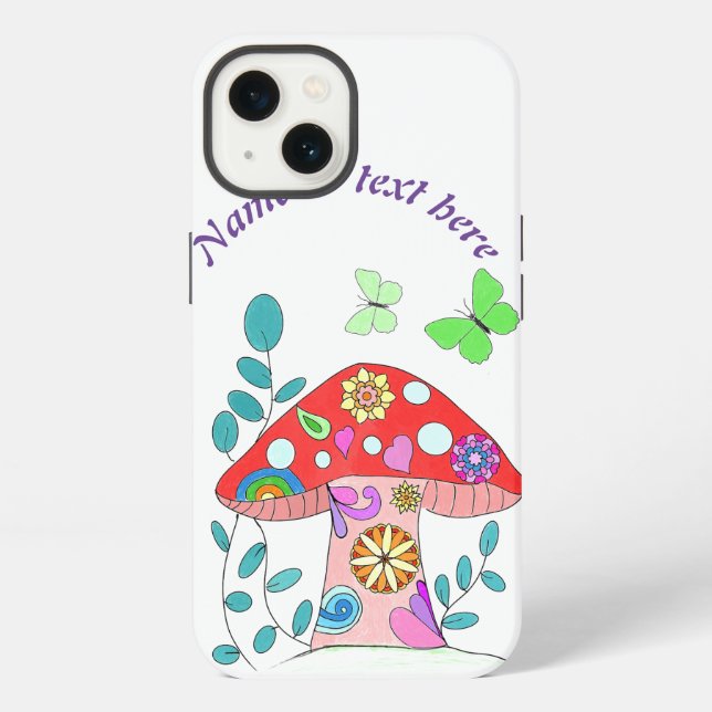 Colourful fun Mushroom    iPhone Case (Back)