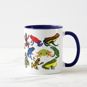 Colourful, Fun Poison Dart frogs, Tree frog Mug