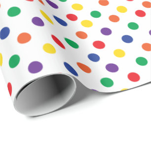 Colourful Fun Polka Dots Wrapping Paper