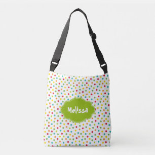 Colourful Fun Polka Dotted Customized Add Name Bag